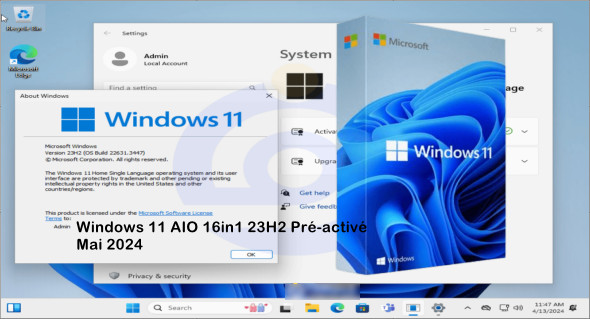 Windows 11 AIO 16in1 23H2 Pre-activated May 2024