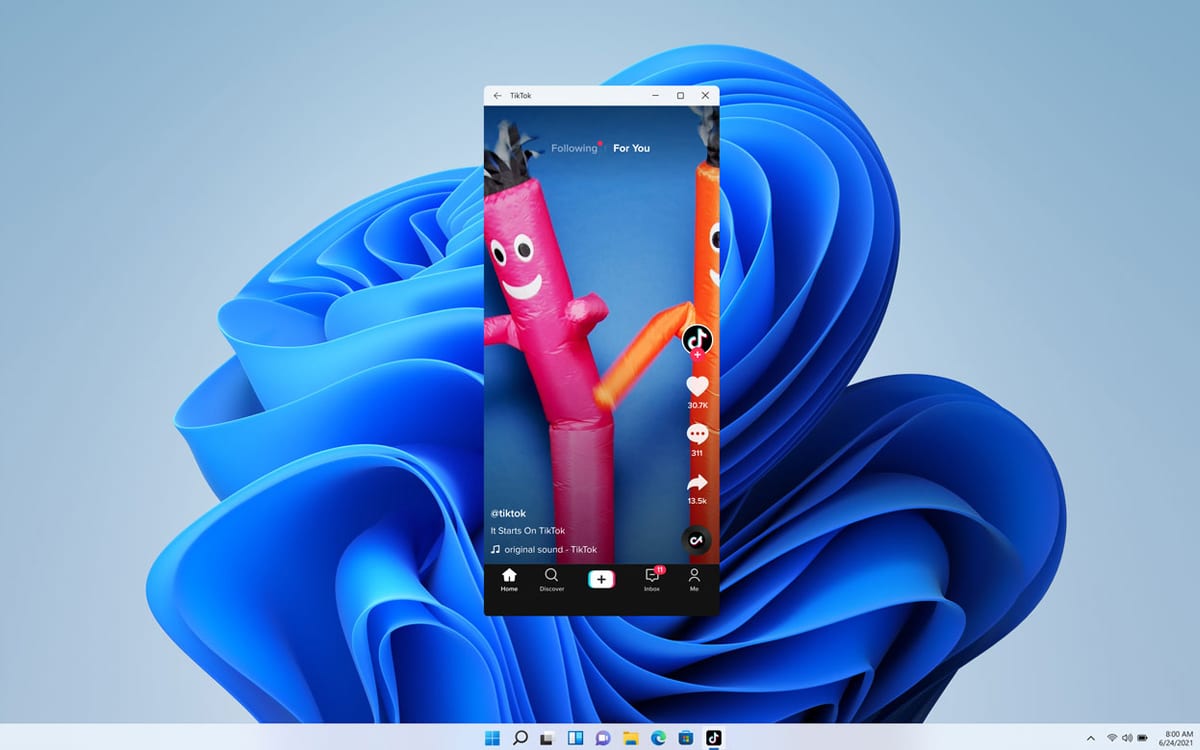 Windows 11 Android TikTok