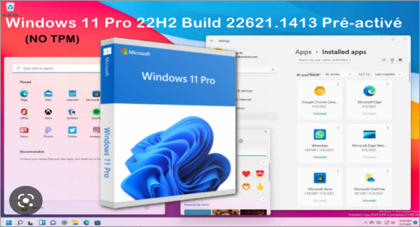 Windows 11 Pro 22H2 Build 22621.1413 Pre-Activated